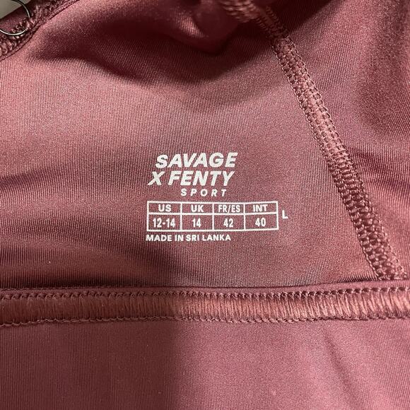 Savage X Fenty RACER X SPORTS BRA Size L Wine Night Purple Medium Impact NEW - Picture 7 of 10